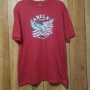 Cabela’s An American Tradition (Eagle And Flag)  Red XL Cotton Blend T Shirt